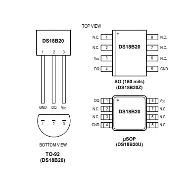 DS18B20-pinout