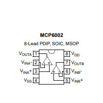 MCP6002-ISNpinout-Chip Ic