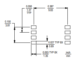 MPXHZ6400AC6T1 SSOP Footprint MPXHZ6400AC6T1 SSOP Footprint
